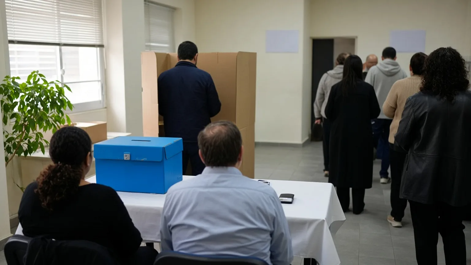 AI-generated photo-style image: Israel Votes, Nobody Wins: Coalition Deadlock Clouds the Iran Calculus
